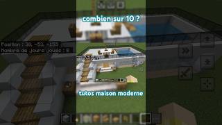 minecraft tuto maison moderne minecraft minecraftbuilding [upl. by Ttebroc]