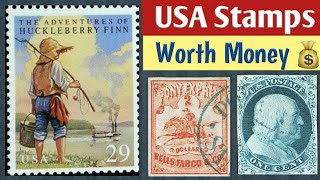 USA Stamps Worth Money  Part 10  Review of 50 Most Expensive American Philately [upl. by Eenahpets]