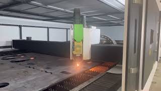 Wind7028 30kw fiber laser cutting machine with double pallet [upl. by Ayna]