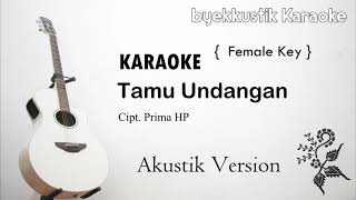 TAMU UNDANGAN  Karaoke Versi Akustik  Female Key [upl. by Reiser]