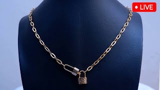 How to make a small but beautiful 18k gold necklace 🔥🔨 gold viral video silver jewelry [upl. by Farver]