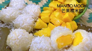 芒果糯米糍 軟糯香甜 Mango Mochi with Coconut Shreds  阿屋厨房 Awoo Kitchen [upl. by Prochora]