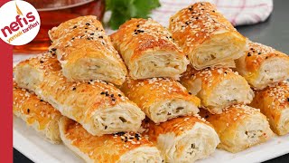 AŞIRI KOLAY👌🏻😍 Çıtır Çıtır Peynirli Börek Tarifi Baklavalık Yufkadan [upl. by Thisbee]