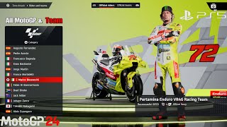 MotoGP 24  All Bike List  MotoGP Moto2Moto3 amp Team Riders 4KPS5 [upl. by Aralc]