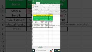 Investment Portfolio Tracker in excel [upl. by Nonarb]