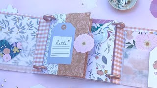 Trapper Keeper Mini Album w Disc Punch Ideas DIY Binder Spring Album [upl. by Ainat980]