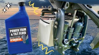 How to add or refill your Trim and tilt fluid on an outboard [upl. by Anitnas]