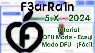 F3arRa1n iCloud 2024 Bypass  Tutorial  DFU Mode  Modo DFU [upl. by Gareri]