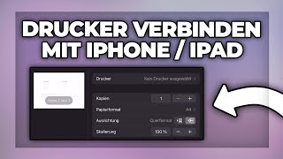 iPad amp iPhone mit Drucker verbinden Anleitung  Drucken ohne Kabel [upl. by Nirek]