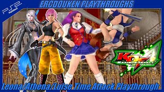 KoF Maximum Impact Regulation A PS2  LeonaAthenaLuise Time Attack Playthrough [upl. by Samson]