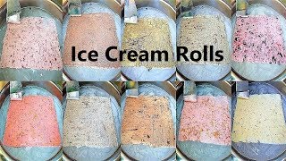 Ice Cream Rolls 철판아이스크림 악마의레시피 인기메뉴 10종 만들기 대전 은행동 [upl. by Annoyek]