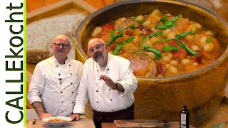 Französischer Bohneneintopf Cassoulet  Rezept auf deutsch mit Michel [upl. by Gnilsia]