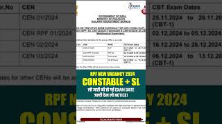 RPF Exam Date 2024  RPF Constable amp SI Exam Date 2024 Official Out  RRB ALP Technician Exam Date [upl. by Eceela21]