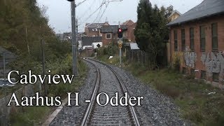 Cabview Aarhus H  Odder with danish light rail [upl. by Neelik]