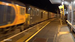 The Caledonian Sleeper GBRf Class 66 and 73 passes at Partick [upl. by Fabri798]