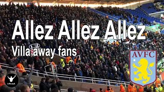 Aston Villa fans  Allez Allez Allez chant  away [upl. by Hirza]