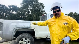 Dustless Sandblasting a Burned Duramax [upl. by Inacana556]