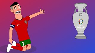 Euro 2024 drama  RONALDO out  MBAPPE Triumphs  Football cartoon [upl. by Amiel]