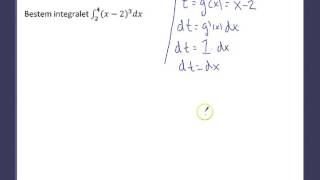 integration ved substitution  bestemt integral [upl. by Heathcote]