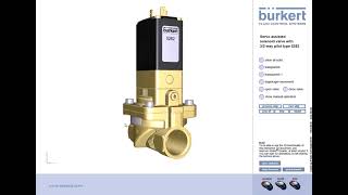 3D animation Bürkert Solenoid Valve Type 5282 [upl. by Annaxor]