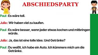 A1A2B1 Deutsch Almanca Gemeinsam Etwas Planen Abschiedsparty [upl. by Shawna]