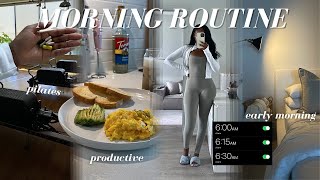 REALISTIC MORNING ROUTINE 2023  healthy habits amp productivity [upl. by Allicserp]