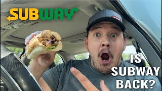 Subways NEW Cheesy Garlic Steak Sandwich [upl. by Lledal514]