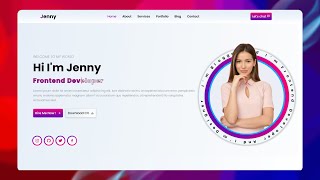 Create A Portfolio Website Using HTML and CSS  Portfolio Website html css [upl. by Notgnillew198]