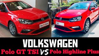 Polo GT TSI vs Polo Highline Plus  Walk Around Comparison  2021 New Polo Flash Red  Rudin Pattiam [upl. by Anerom]