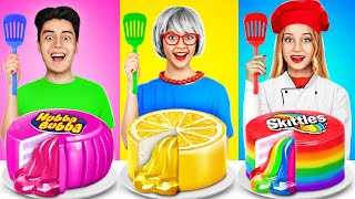 Me vs Grandma Cooking Challenge  Cake Decorating Delicious Ideas by YUMMY JELLY [upl. by Burkitt]