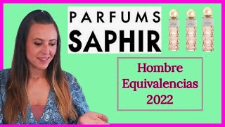 Perfumes SAPHIR LISTA y equivalencias 2022 Hombre [upl. by Ahsiken]