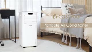 Costway 10000 BTU v Portable Air Conditioner with Remote Control [upl. by Aeirdna316]