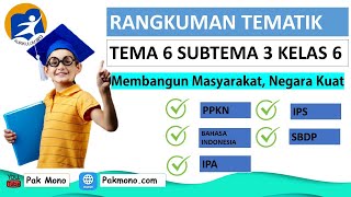 RANGKUMAN PELAJARAN TEMATIK KELAS 6 TEMA 6 SUBTEMA 3 PEMBELAJARAN 1 2 3 4 5 dan 6 [upl. by Lahpos898]