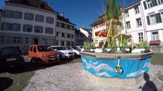 STREET VIEW Altstadt von Bischofszell in SWITZERLAND [upl. by Yahs98]