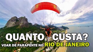 QUANTO CUSTA VOAR DE PARAPENTE NO RIO DE JANEIRO COM MUITA ADRENALINA [upl. by Kela696]