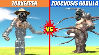 Zookeeper vs Zoochosis Gorilla  Animal Revolt Battle Simulator [upl. by Mar]