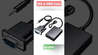 VGA to HDMI Cable usb vga hdmi cable hdmicable hdmiadapter hdmiconnector [upl. by Neleag]