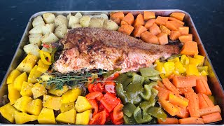 THE MOST DELICIOUS OVEN STEAMED FISH AND VEGETABLES HOW TO MAKE STEAM FISH IN THE OVEN [upl. by Clementius]