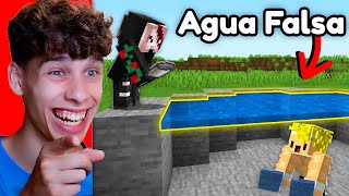 Trolleé A Mi Amigo con AGUA Falsa en Minecraft [upl. by Machute]