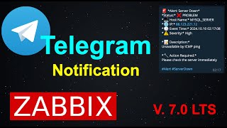 How to set Telegram notifications for alerting integration with Zabbix TH [upl. by Three]