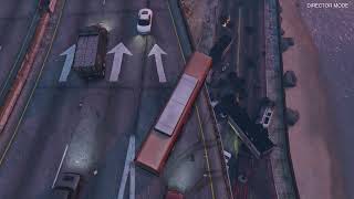 8 Minutes Of GTA 5 NPCs Driving Off An Overpass [upl. by Leo]