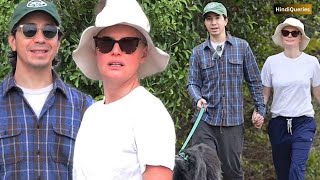 Kate Bosworth and Justin Long Wrap Their Arms Around Each Other on Walk with Dog in Los Angeles [upl. by Nueormahc]