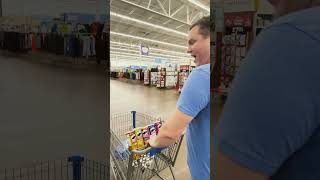 Man hoards food at supermarket comedy youtubeshorts shortsfeed funny supermarket walmart [upl. by Einittirb]