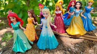 Elsa Doll Dress Transformation  DIY Miniature Ideas for Barbie Wig Dress Faceup and More [upl. by Mailliwnhoj]