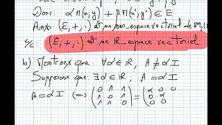 Espaces vectoriels Bac2 science math exercice37 [upl. by Soalokcin]