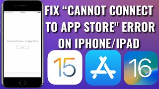 How To Fix Cannot Connect To App Store Error on iPhone [upl. by Eanwahs]