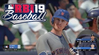 RBI Baseball 19 Gameplay  Milwaukee Brewers vs New York Mets 4 Inning Game PS4 Pro [upl. by Attelrak]