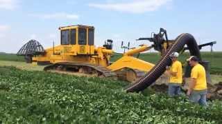 InterDrain 2040 SP Tile Plow 12 Inch Install [upl. by Nariko]