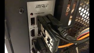 msi flash bios button 免裝cpu ram更新bios  msi mpg z690 force  unseen led [upl. by Rednaxela]