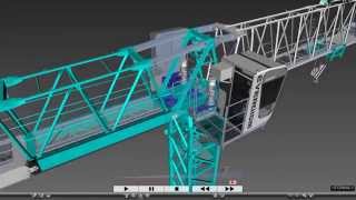 Tower Crane Assembly Manual Video EVERDIGM 타워크레인 설치영상 메뉴얼 [upl. by Ajiak44]